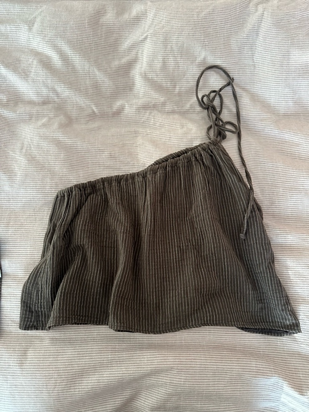 Boheme Brown Pinstripe Tank & Shorts Set - Picture 5 of 7